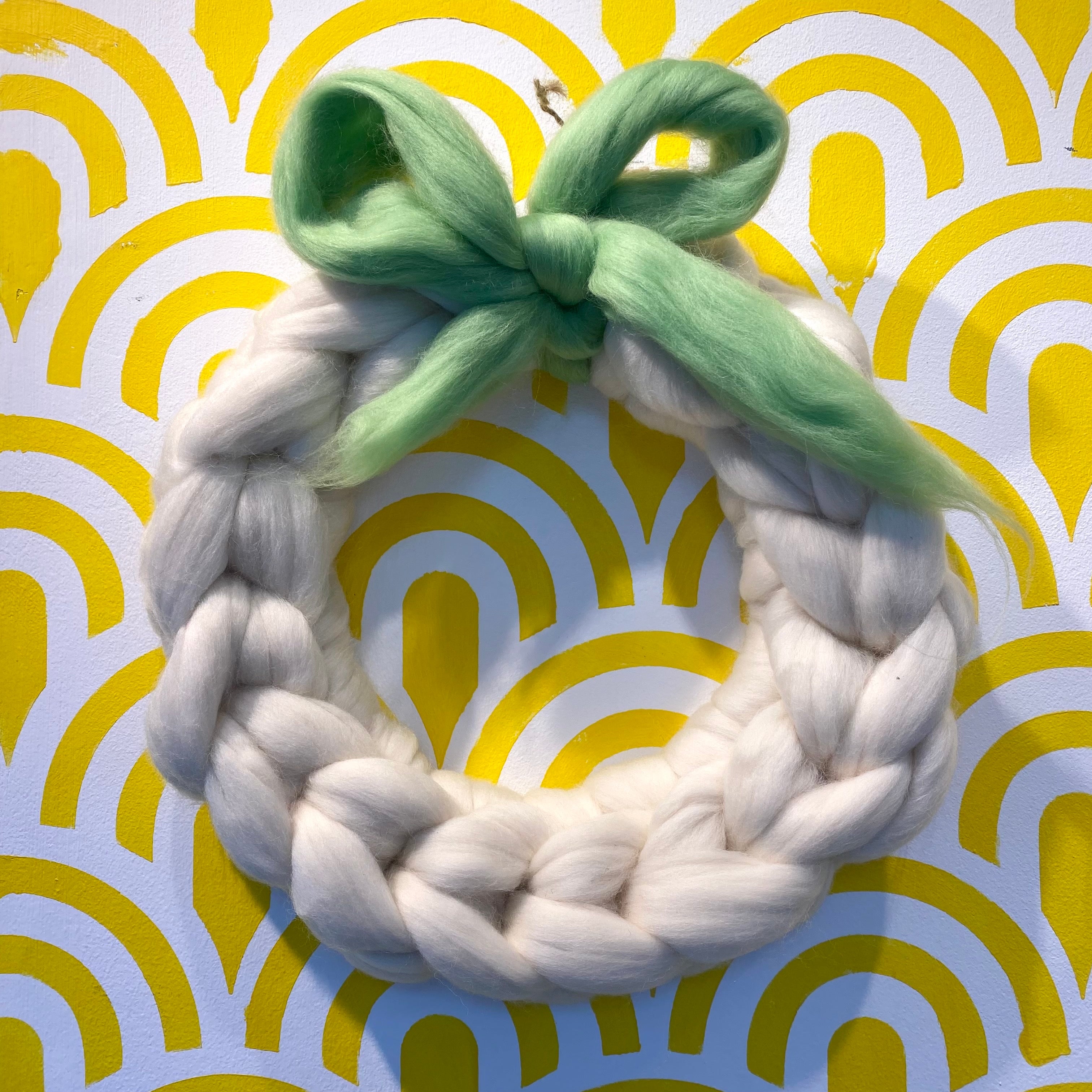 Wool Tops Wreath & Bow Kit by Gilliangladrag (Free YouTube Tutorial)