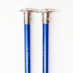 Knitting needles ALUM  3.75mm x 25cm blue