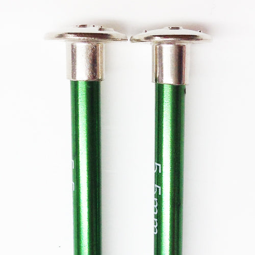 Knitting needles ALUM 5.5mm x 35cm green