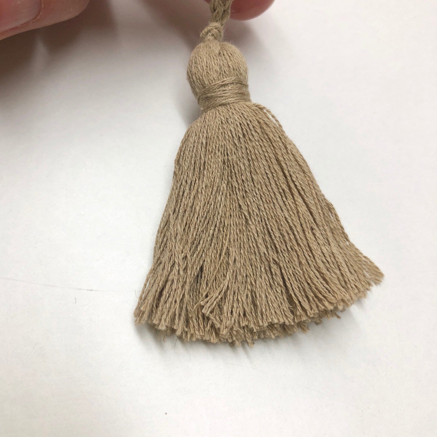 Linen Tassel 60mm (100mm inc loop) 45