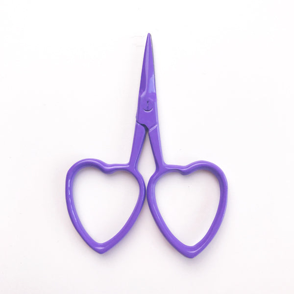 Love Heart Scissors Purple
