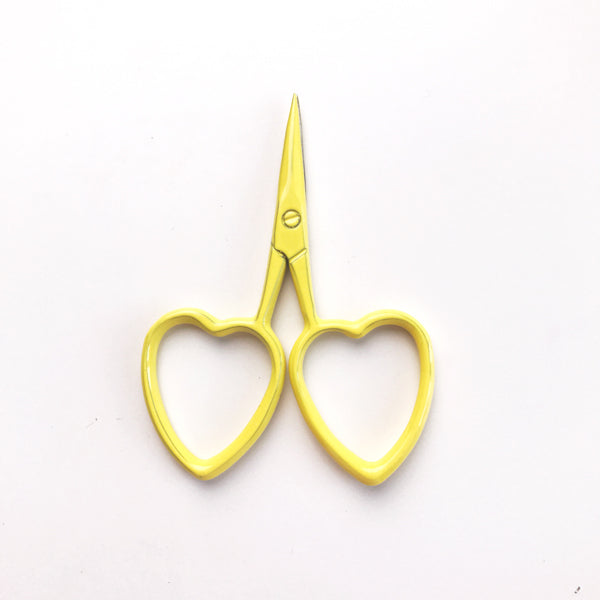 Love Heart Scissors Yellow