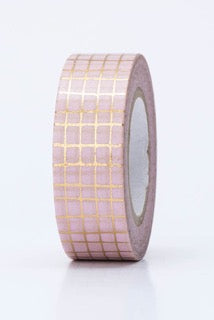 Metallic Tape Washi Gold Grid