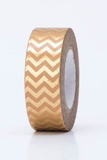 Metallic Washi Tape Zig Zag Gold