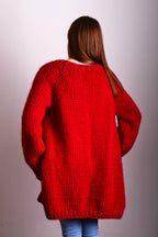 Chunky Boyfriend Cardigan Pattern by Mrs Moon