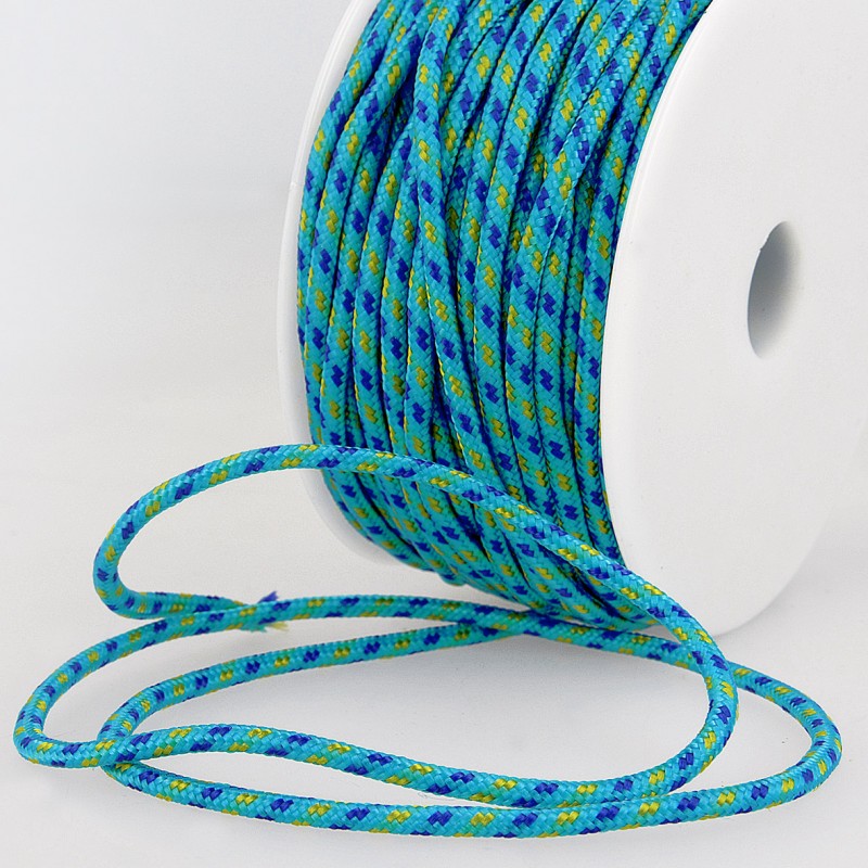 Multicoloured Cord 3mm 20 turquoise