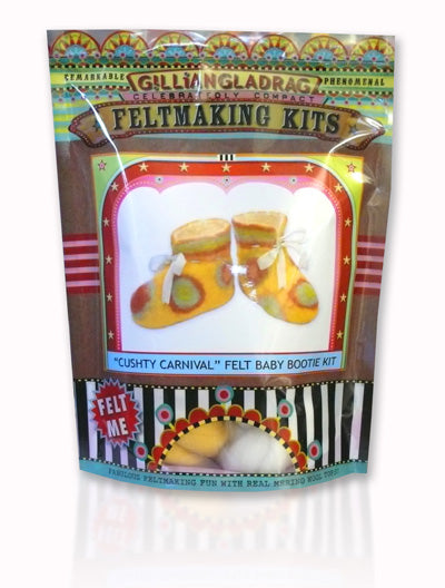 Cushty Carnival Felting Baby Bootie Kit