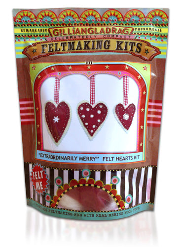 Extraordinarily Merry Hearts Felting Kit