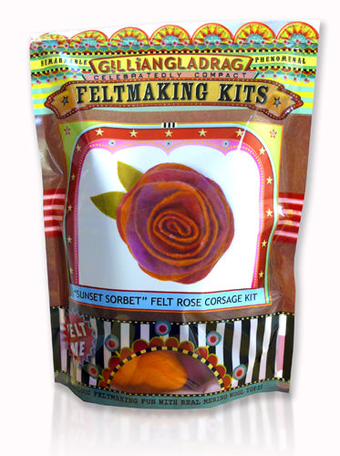 Sunset Sorbet Felting Corsage Kit
