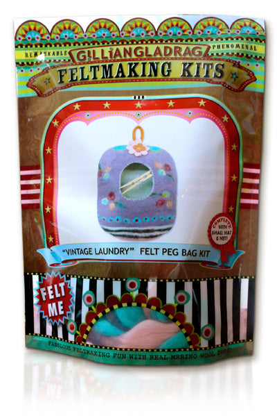 Vintage Laundry (SML) Peg Bag Wet Felting Kit