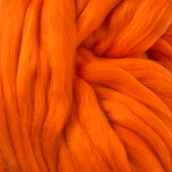 Orange Merino wool tops for felting & giant knitting