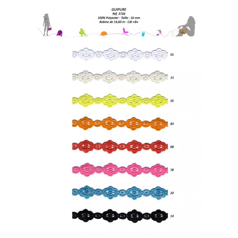 Oval Lace Trim 16mm 83 Orange