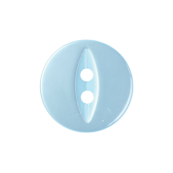 Fish Eye Baby Button 11m pale blue