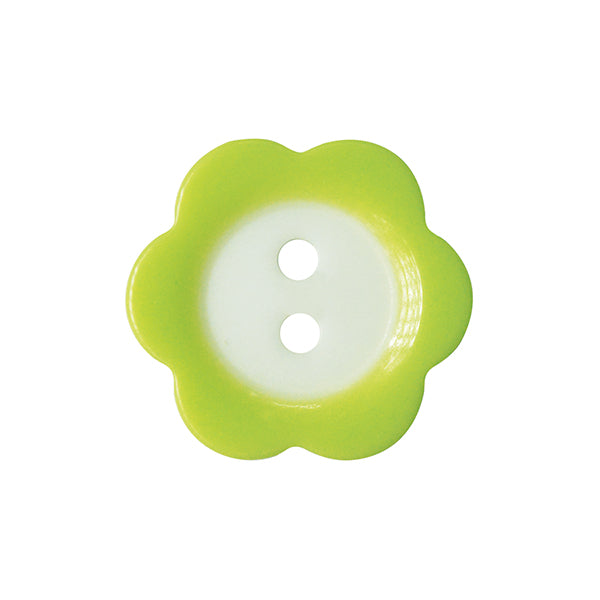 Fade Flower button 11mm 021 Pale Green