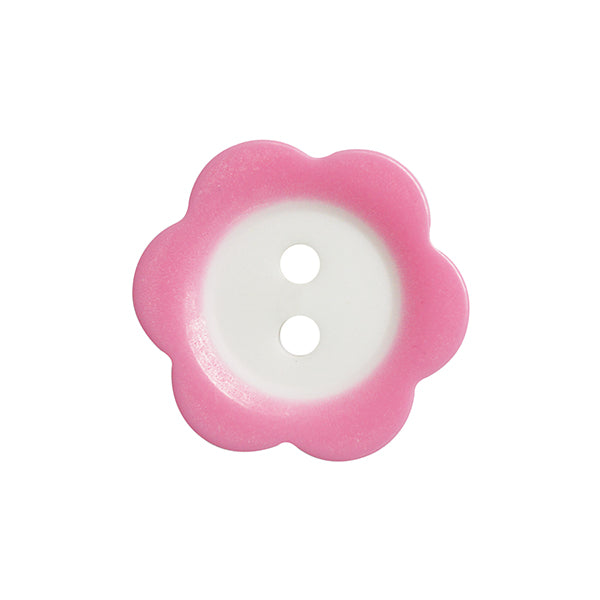 Fade Flower button 11mm 27 pink