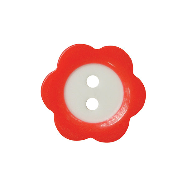 Fade Flower button 15mm 29 red