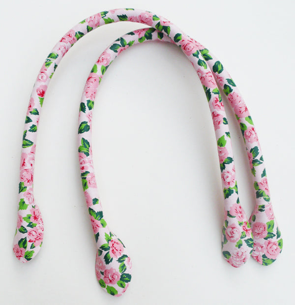 Pink Flower Bag Handles 40cm