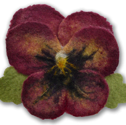 Poetic Pansy Flower Corsage Felting Kit