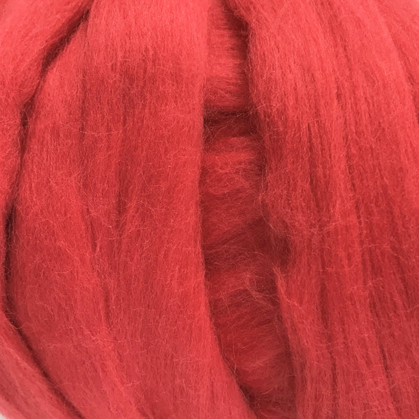Retro Red Merino wool tops for felting & giant knitting