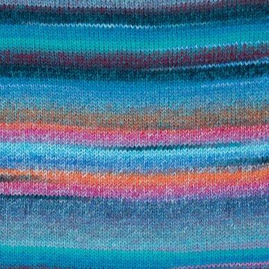 Rico Creative Melange Chunky Turquoise Magenta Colour 046