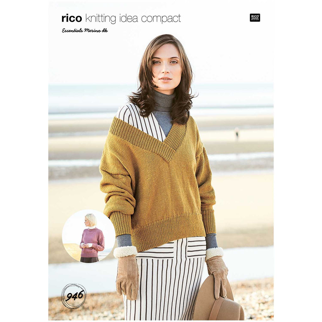 Rico Essentials Merino Jumper Knitting Pattern 946