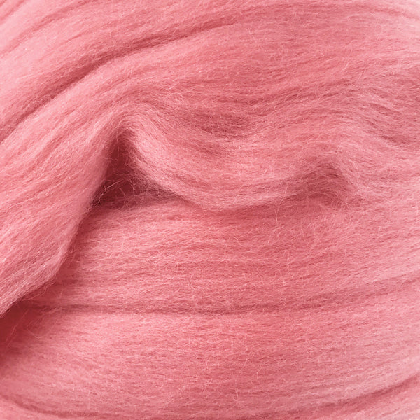 Salmon Pink Merino wool tops for felting & giant knitting