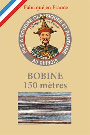 Sajou Glossy variegated thread 144 Multicolour Blue/Black 150m