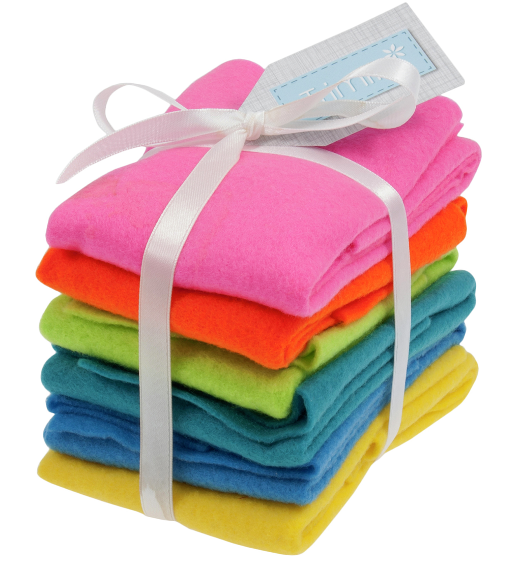Neon Felt Bundle (Acrylic) 6 Pieces  30 x 23cm