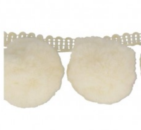 Giant Pompoms per metre Cream 051