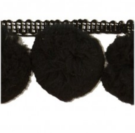 Giant Pompoms per metre Black 014