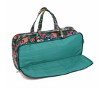 Knitting Bag with Pin Case: Floral Garden: Teal