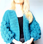 "Fir Cone Cardigan" Crochet Pattern