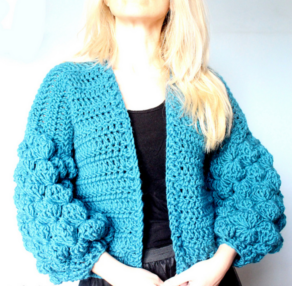 "Fir Cone Cardigan" Crochet Pattern