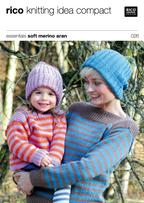 Women's Aran Sweater and Hat Knitting Pattern 026