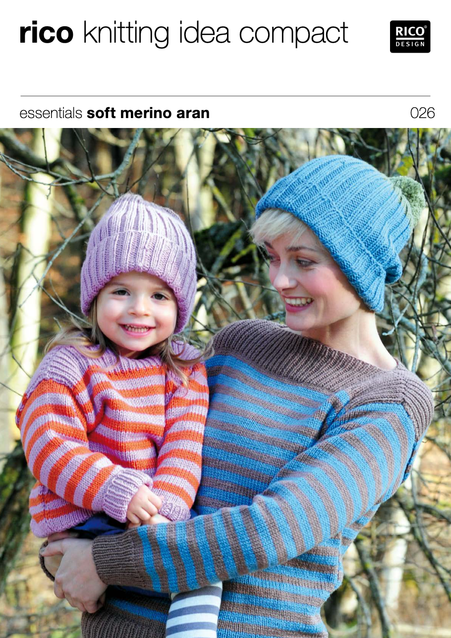 Women's Aran Sweater and Hat Knitting Pattern 026