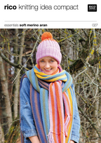 Women's or Child's Aran Hat and Scarf Knitting Pattern 027