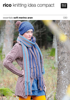 Women's Aran Cardigan and Scarf Knitting Pattern 030