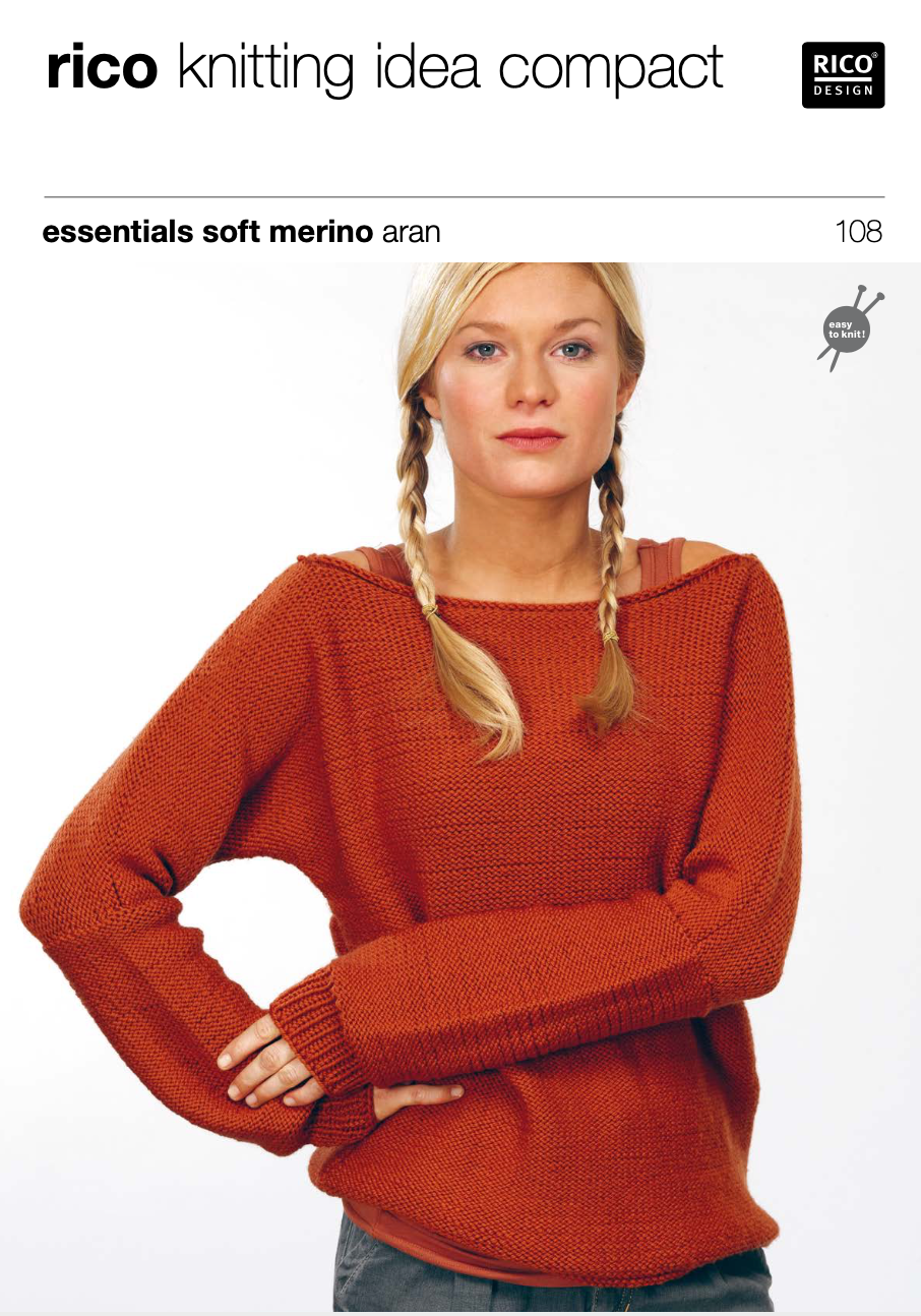 Women's Aran Jumper Pattern 108