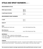 Women's Aran Stole and Wrist Warmer Knitting Pattern 104