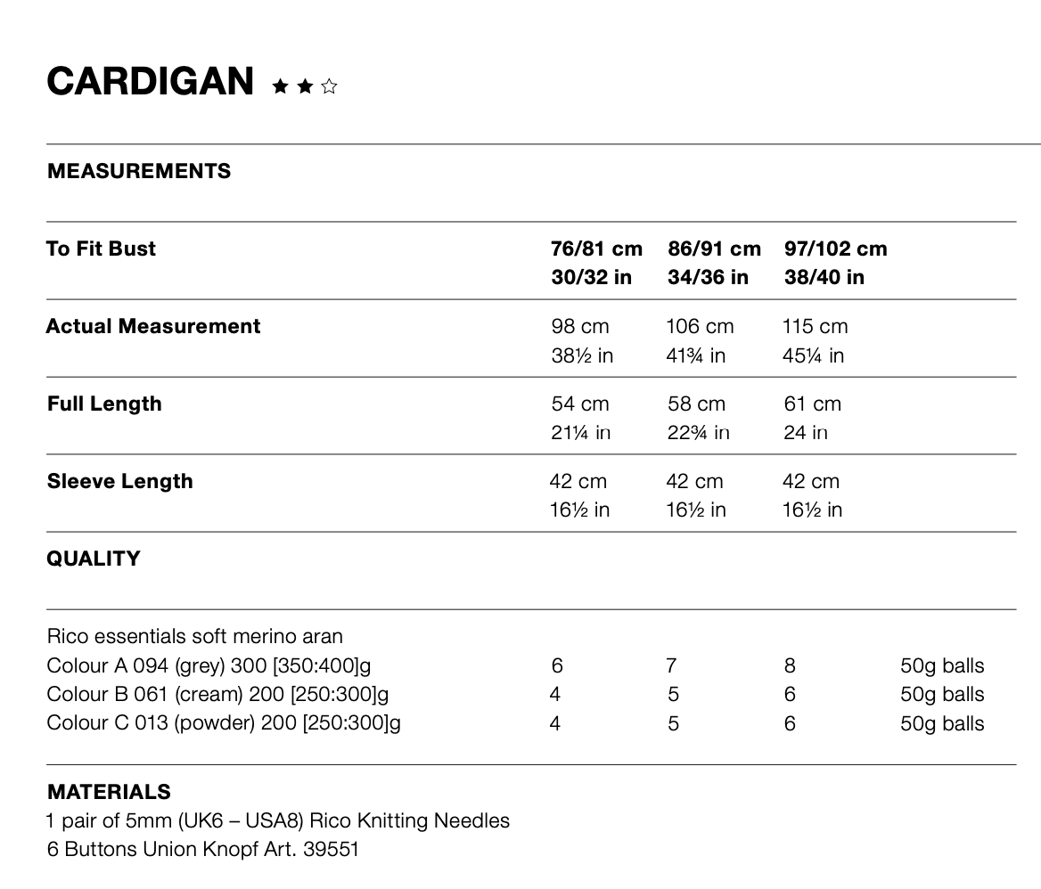 Women's Aran Jacket Knitting Pattern 107