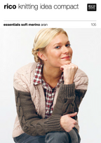 Women's Aran Cable Knit Cardigan Knitting Pattern 105
