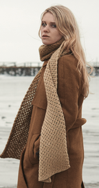 Women's Aran Sweater and Scarf Knitting Pattern 505