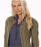 Cabled Womens Knitted Cardigan Pattern 039
