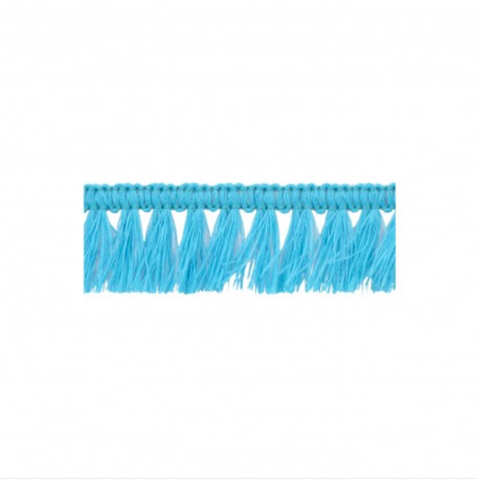 Woven Tassel Fringing 20 Turquoise