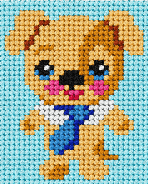 Children's Embroidery Tapestry Kit: My First Puppy