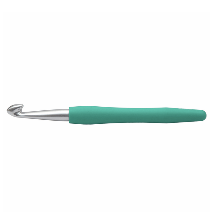 10mm Crochet Hook : Waves 2 : Aluminium  : Sea Green : 10.00mm