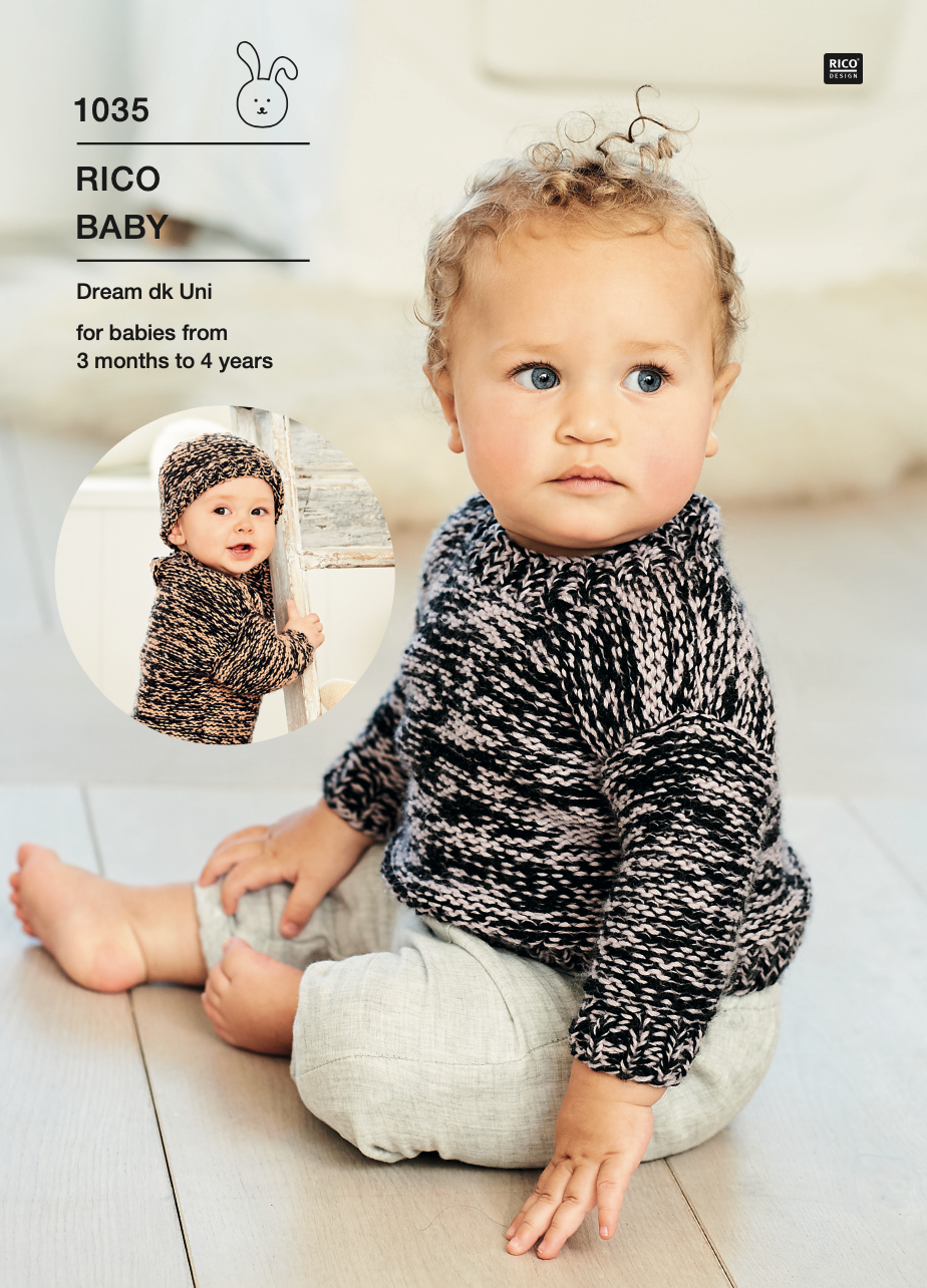 Baby Dream Uni Pattern 1035 Sweater & Hat