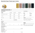 Super Tweed Super Chunky Knitting pattern 1066 : Cardigan & Hats