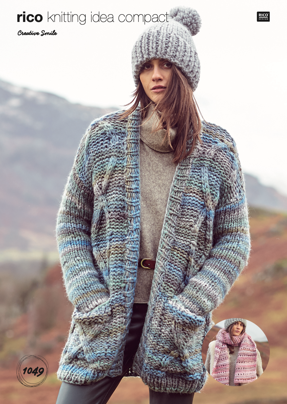 Smile Knitting Pattern 1049 : Cardigan & Scarf (D)