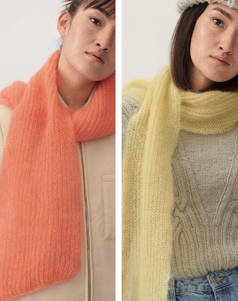 Super Kid Mohair Pattern 1073 Scarf (D)